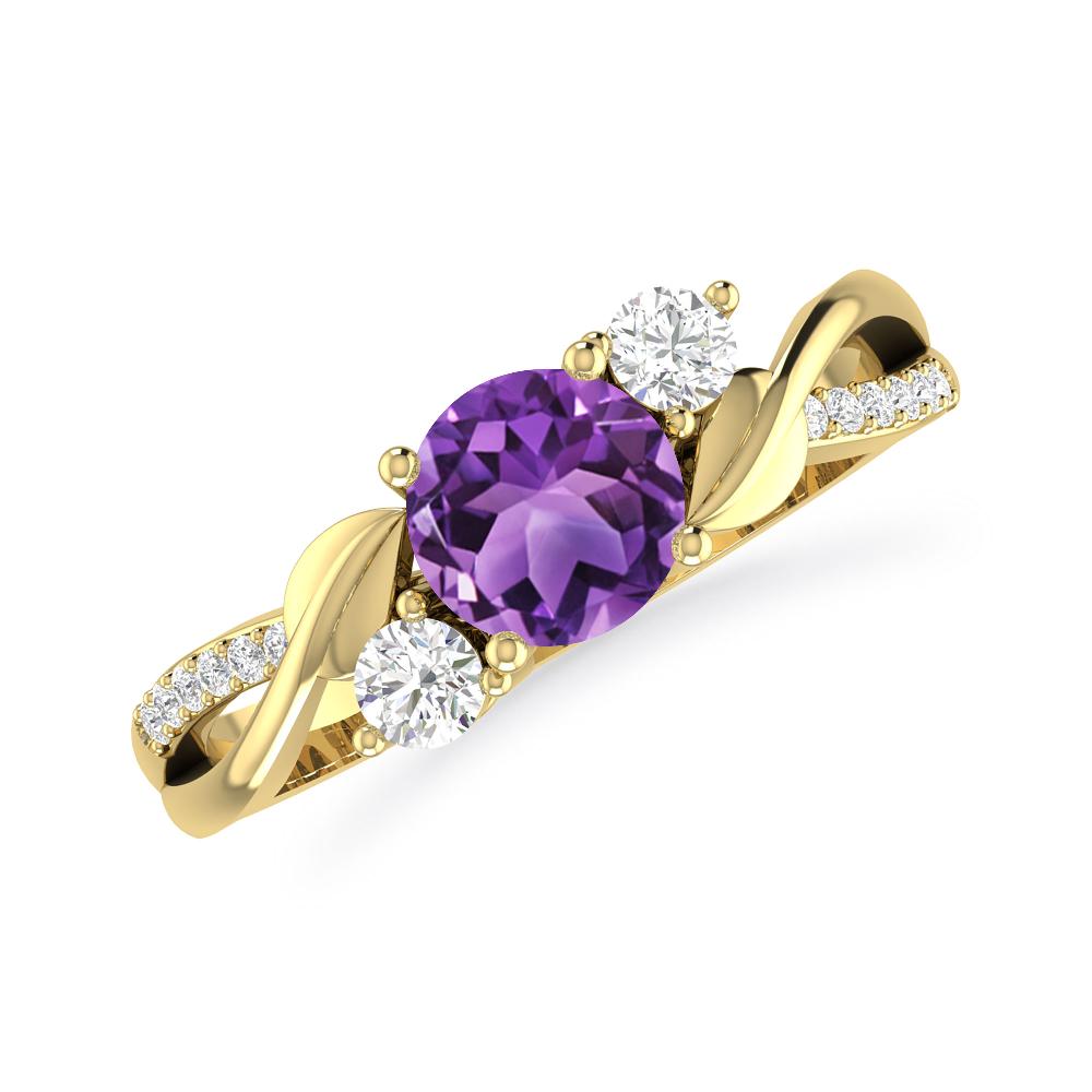 Yellow Gold - Amethyst