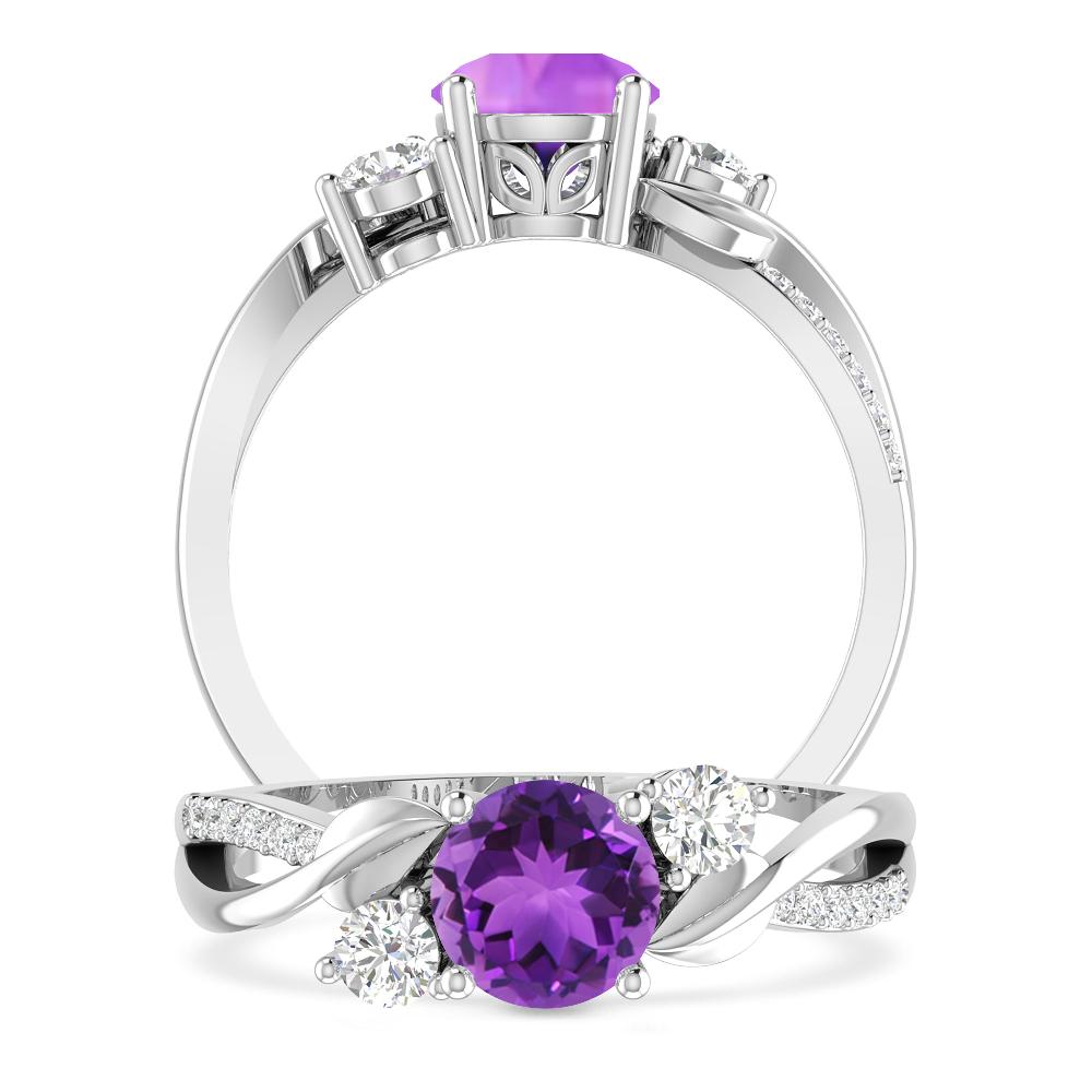 White Gold - Amethyst