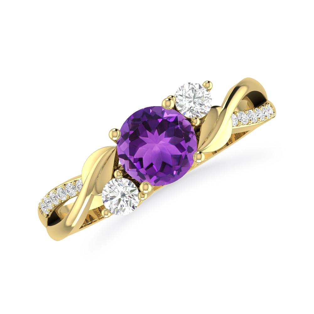 Yellow Gold - Amethyst