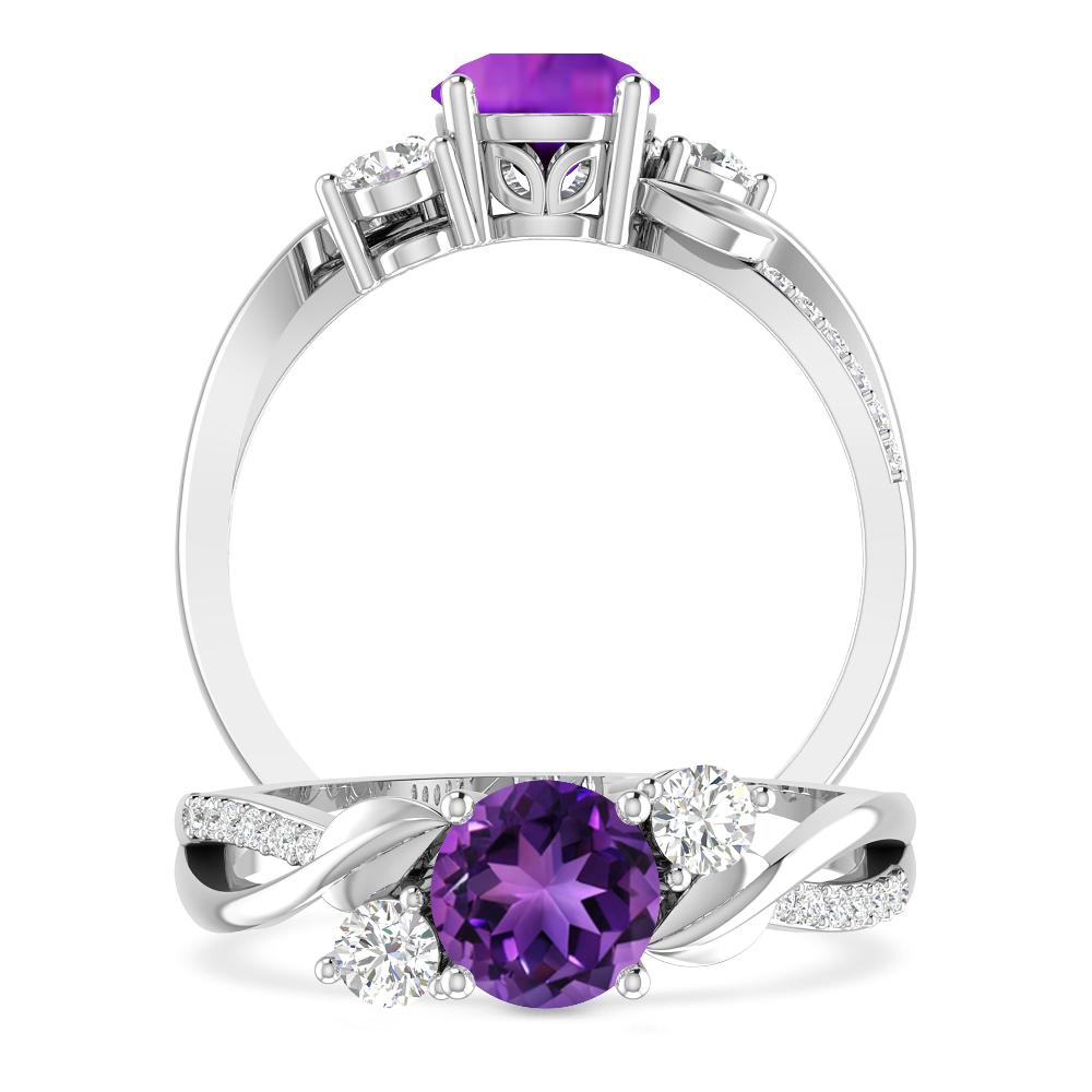 White Gold - Amethyst