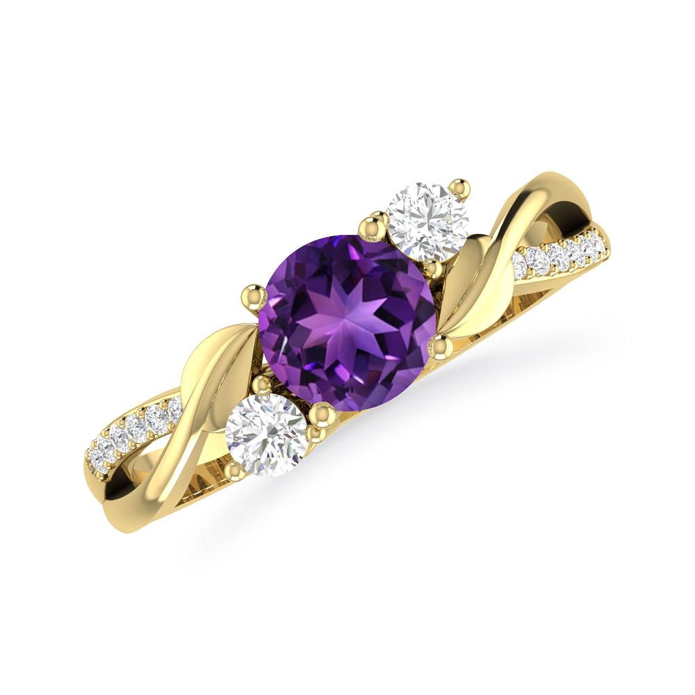 Yellow Gold - Amethyst