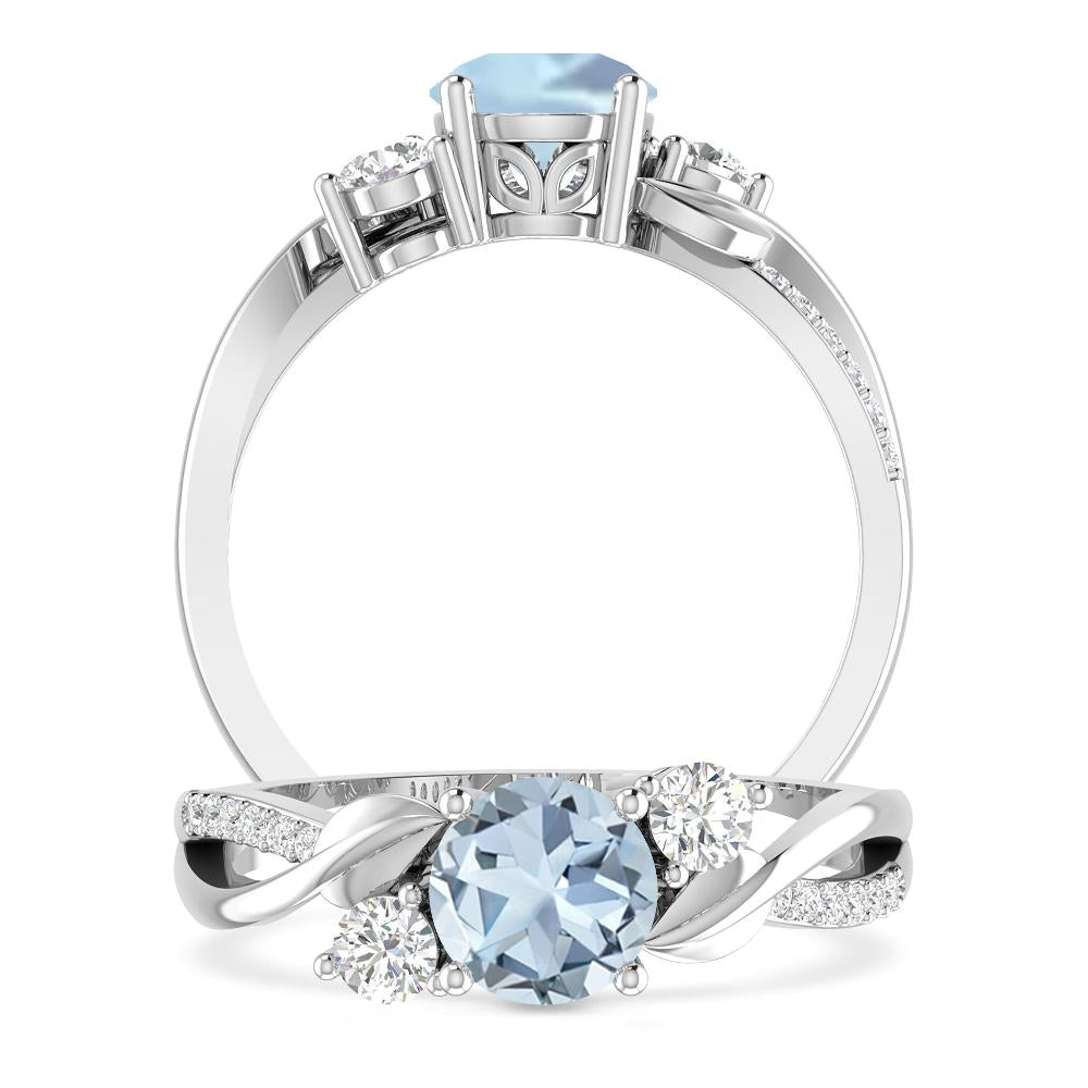 White Gold - Aquamarine