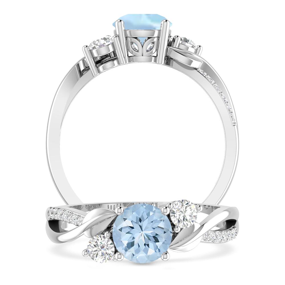 White Gold - Aquamarine