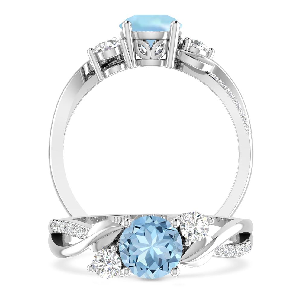 White Gold - Aquamarine