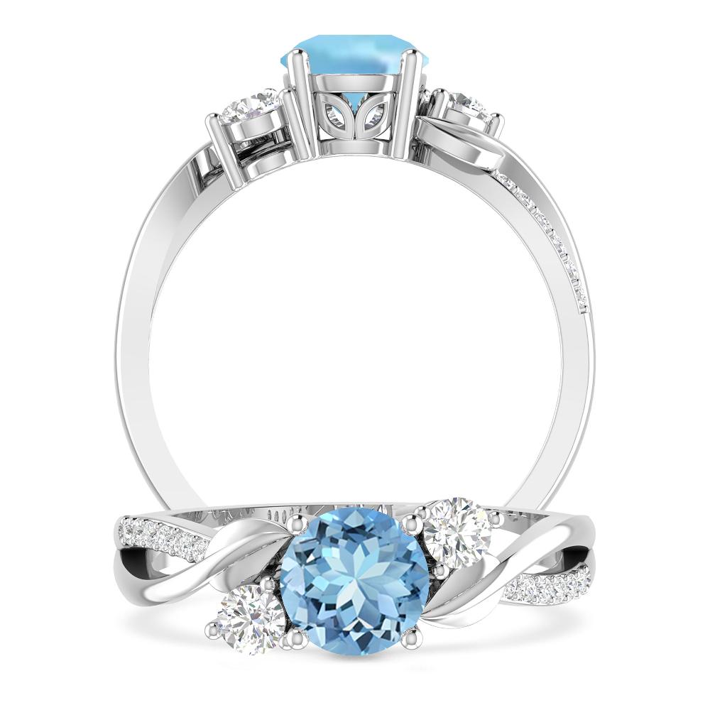 White Gold - Aquamarine