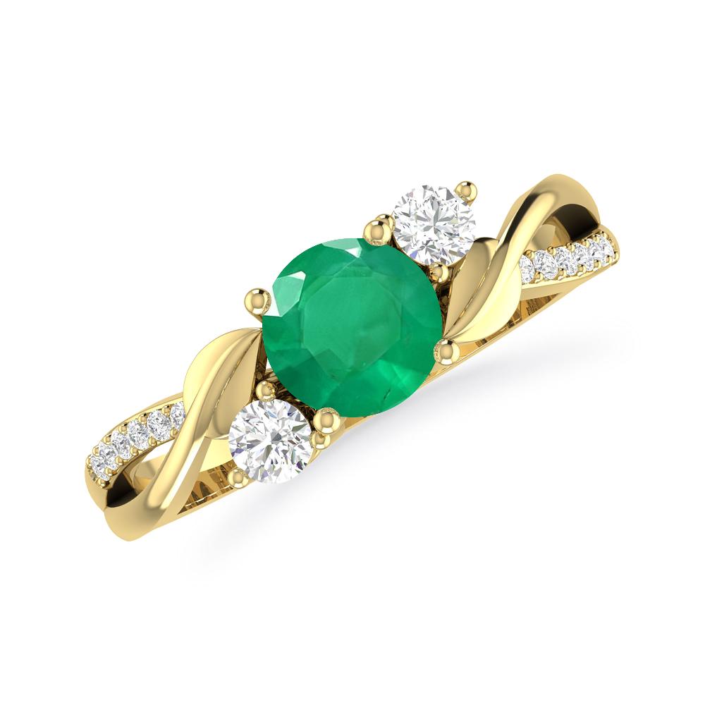 Yellow Gold - Emerald