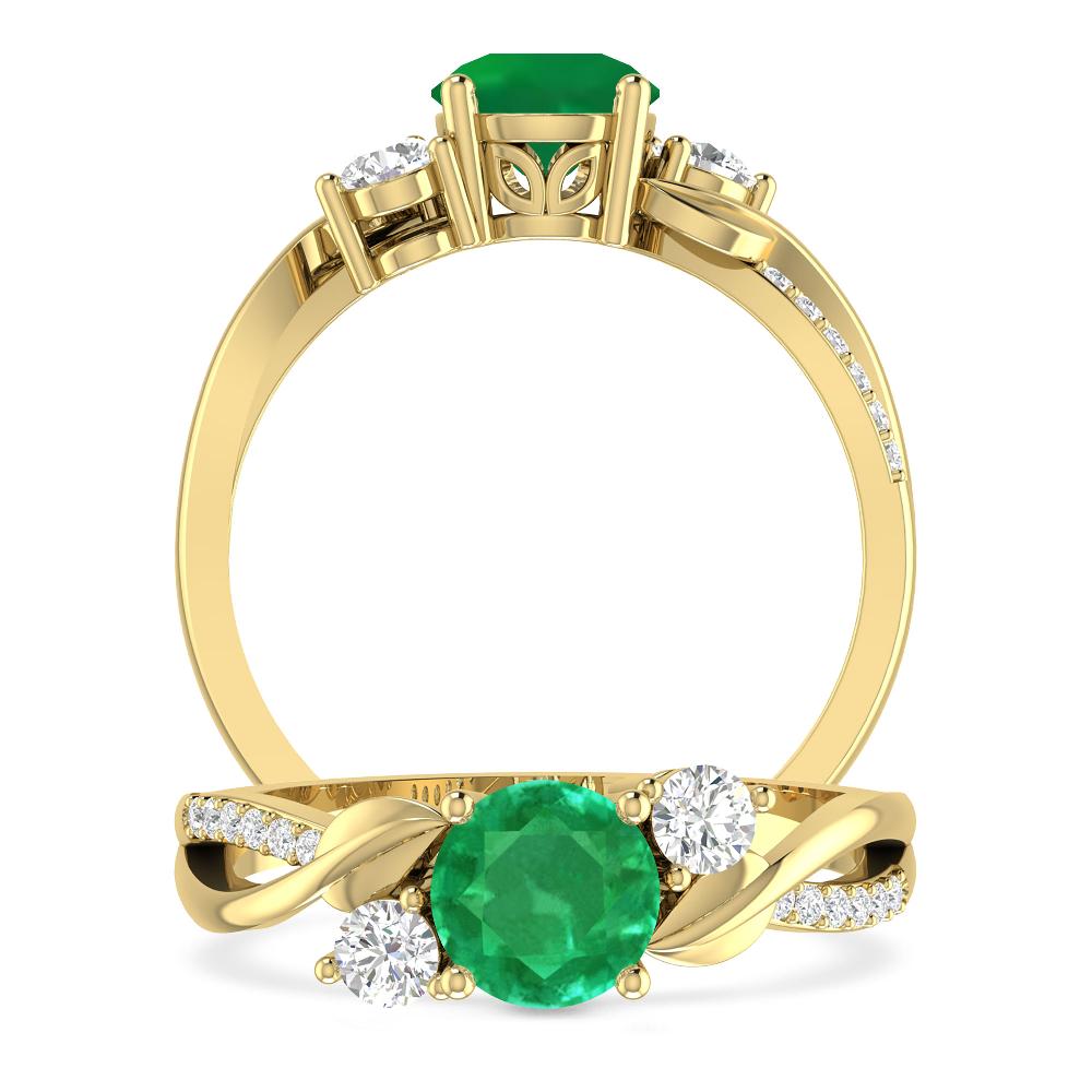 Yellow Gold - Emerald