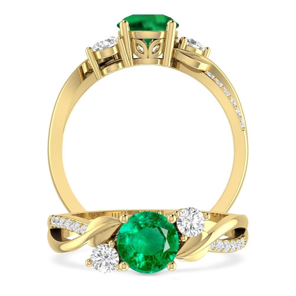 Yellow Gold - Emerald