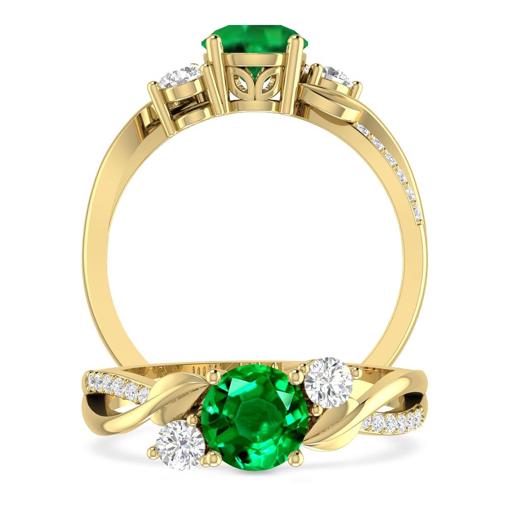 Yellow Gold - Emerald