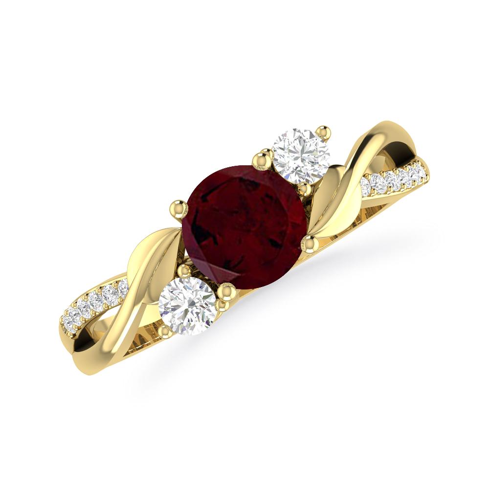 Yellow Gold - Garnet