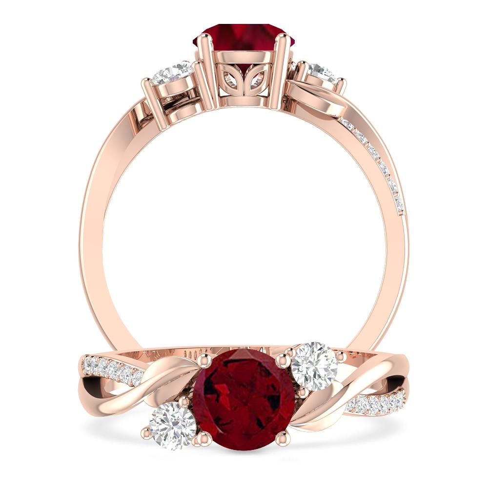 Rose Gold - Garnet