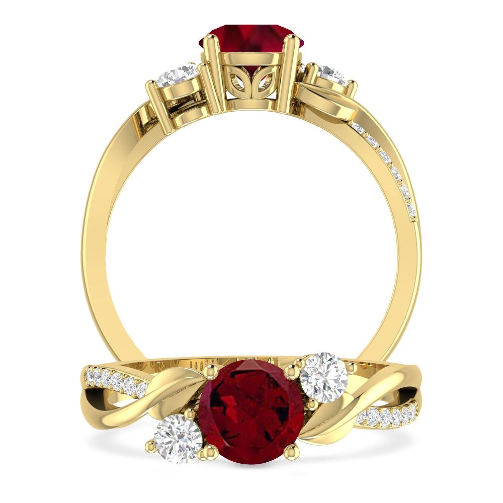 Yellow Gold - Garnet