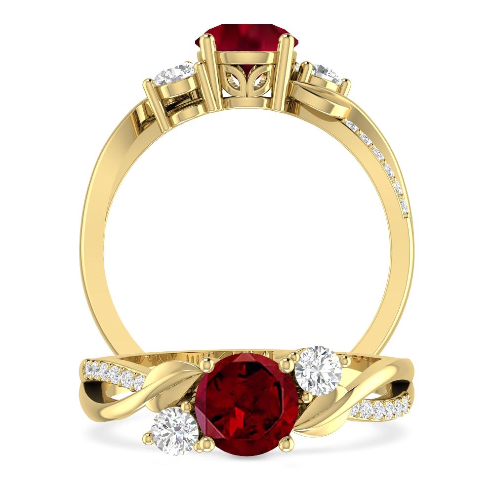 Yellow Gold - Garnet