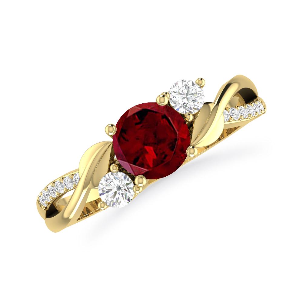 Yellow Gold - Garnet