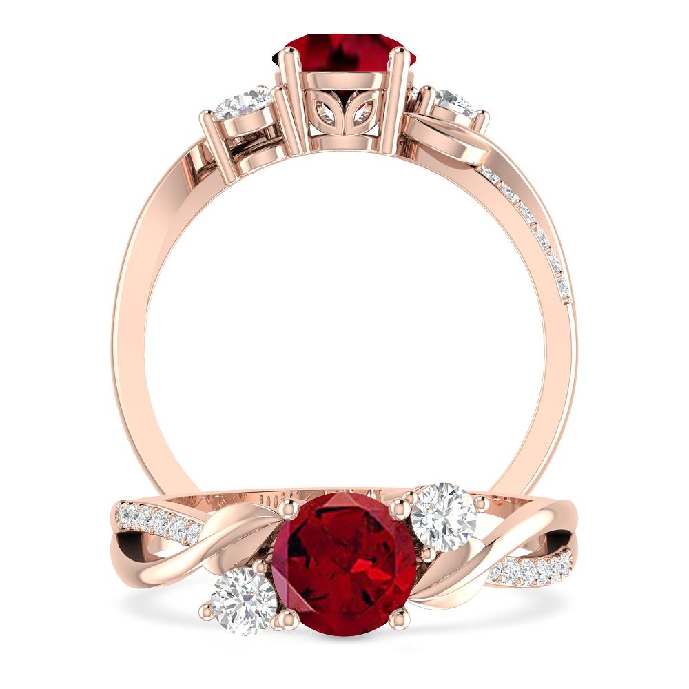 Rose Gold - Garnet