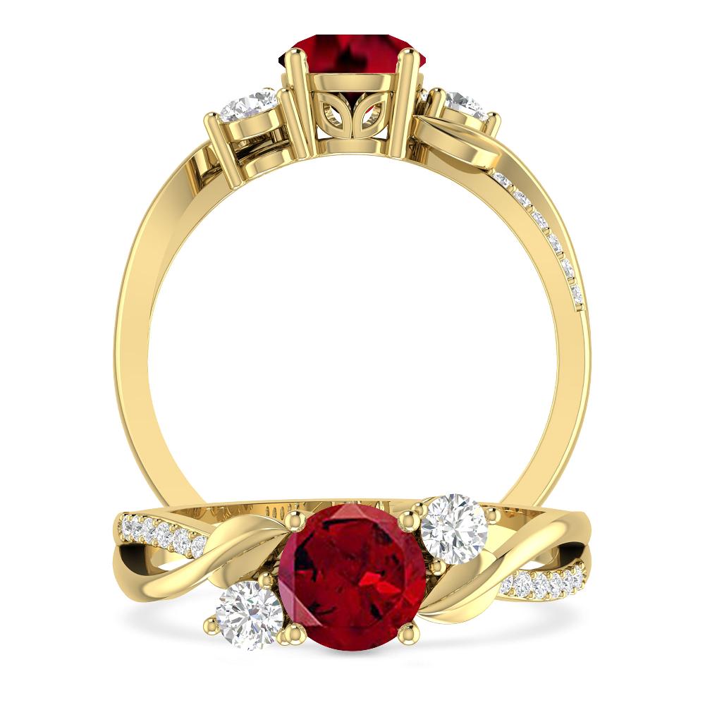 Yellow Gold - Garnet