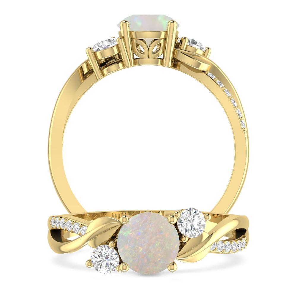 Yellow Gold - Opal