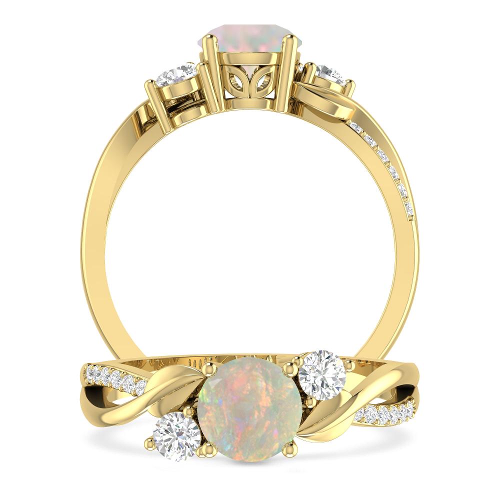 Yellow Gold - Opal