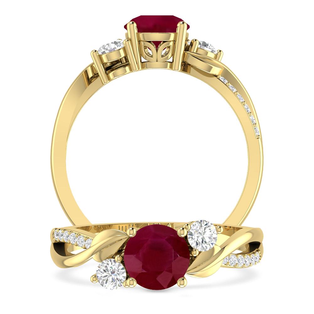 Yellow Gold - Ruby