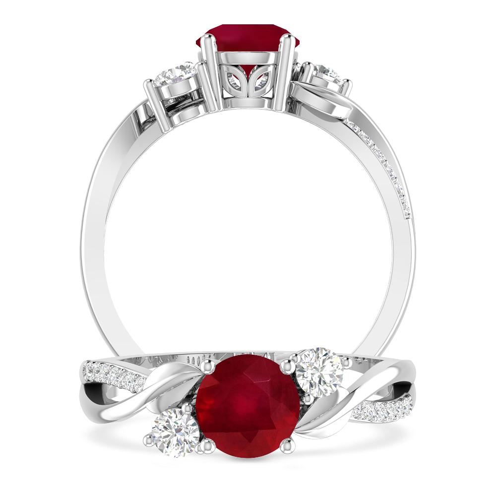 White Gold - Ruby