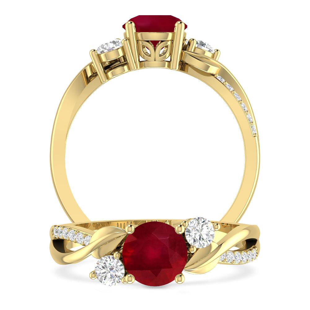 Yellow Gold - Ruby