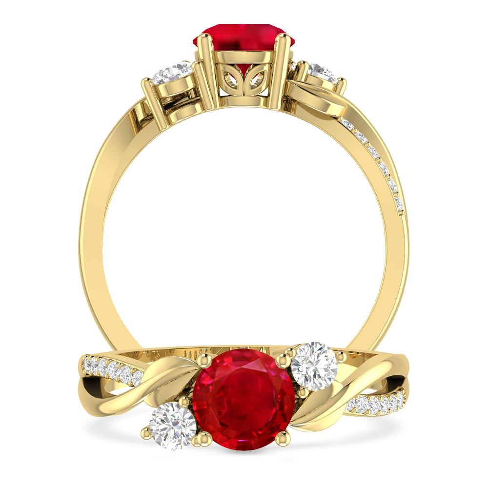 Yellow Gold - Ruby