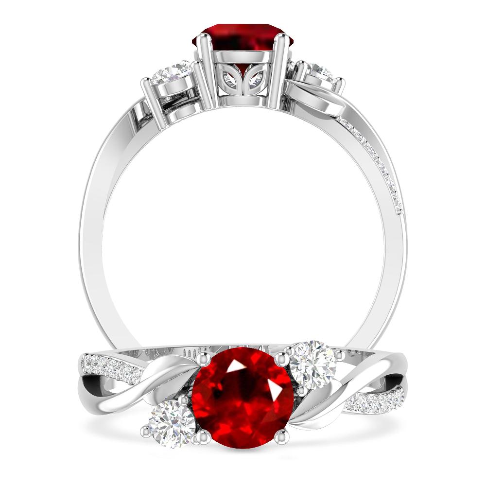 White Gold - Ruby