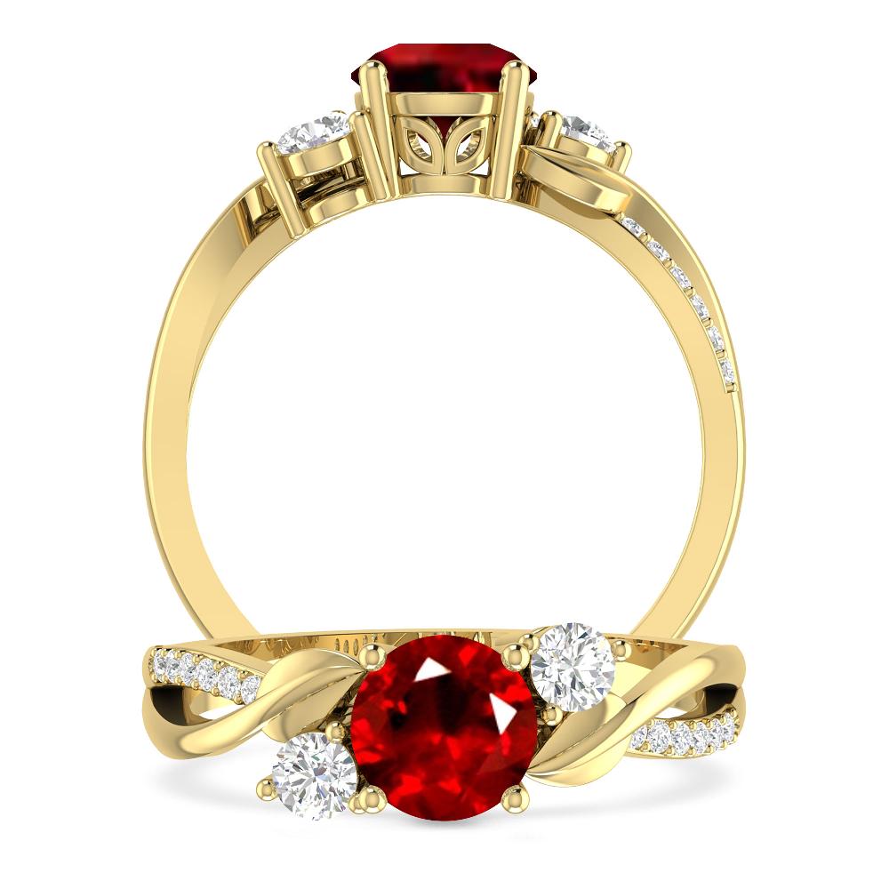 Yellow Gold - Ruby