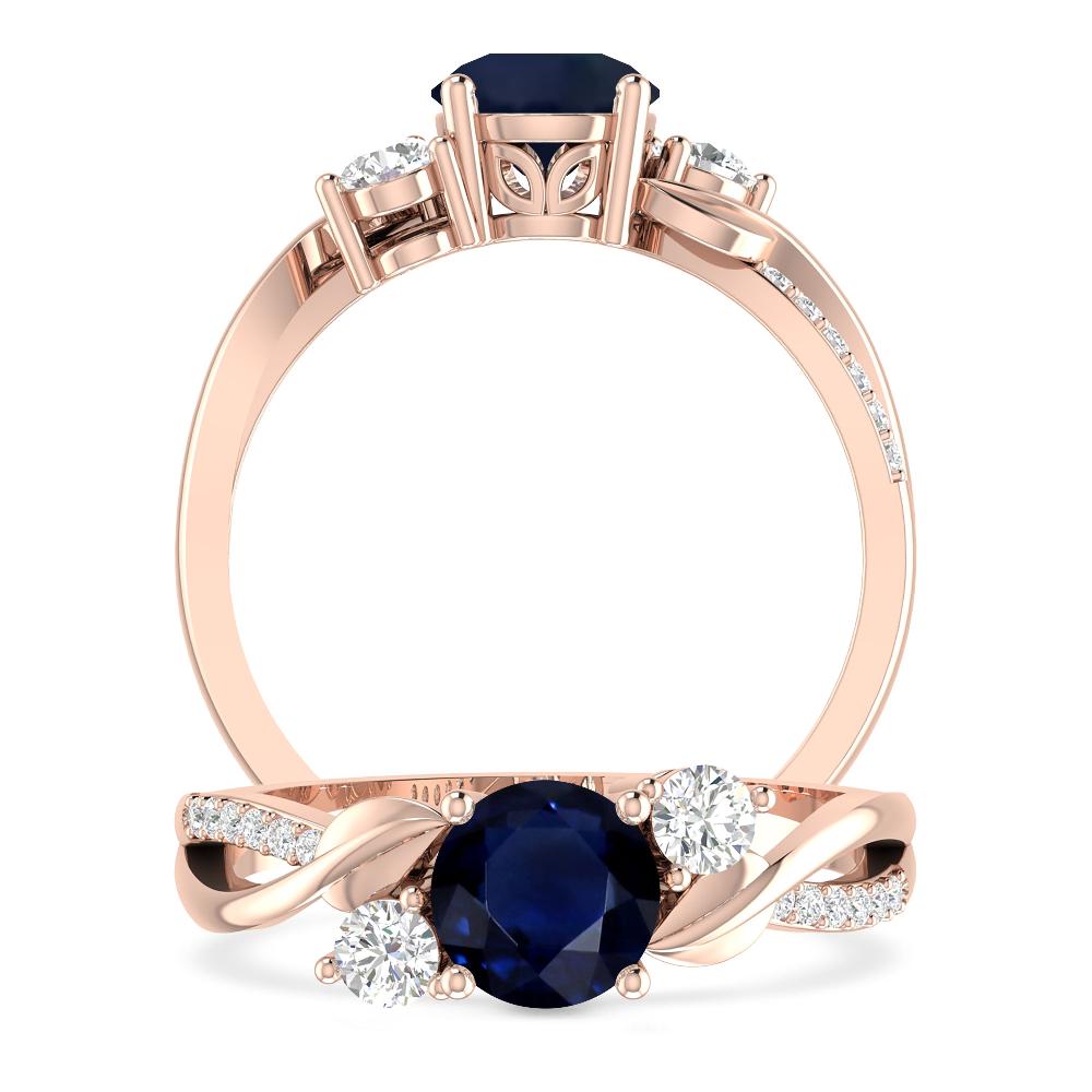 Rose Gold - Sapphire