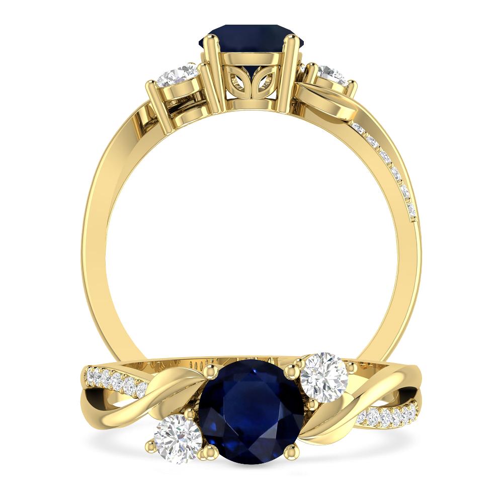 Yellow Gold - Sapphire