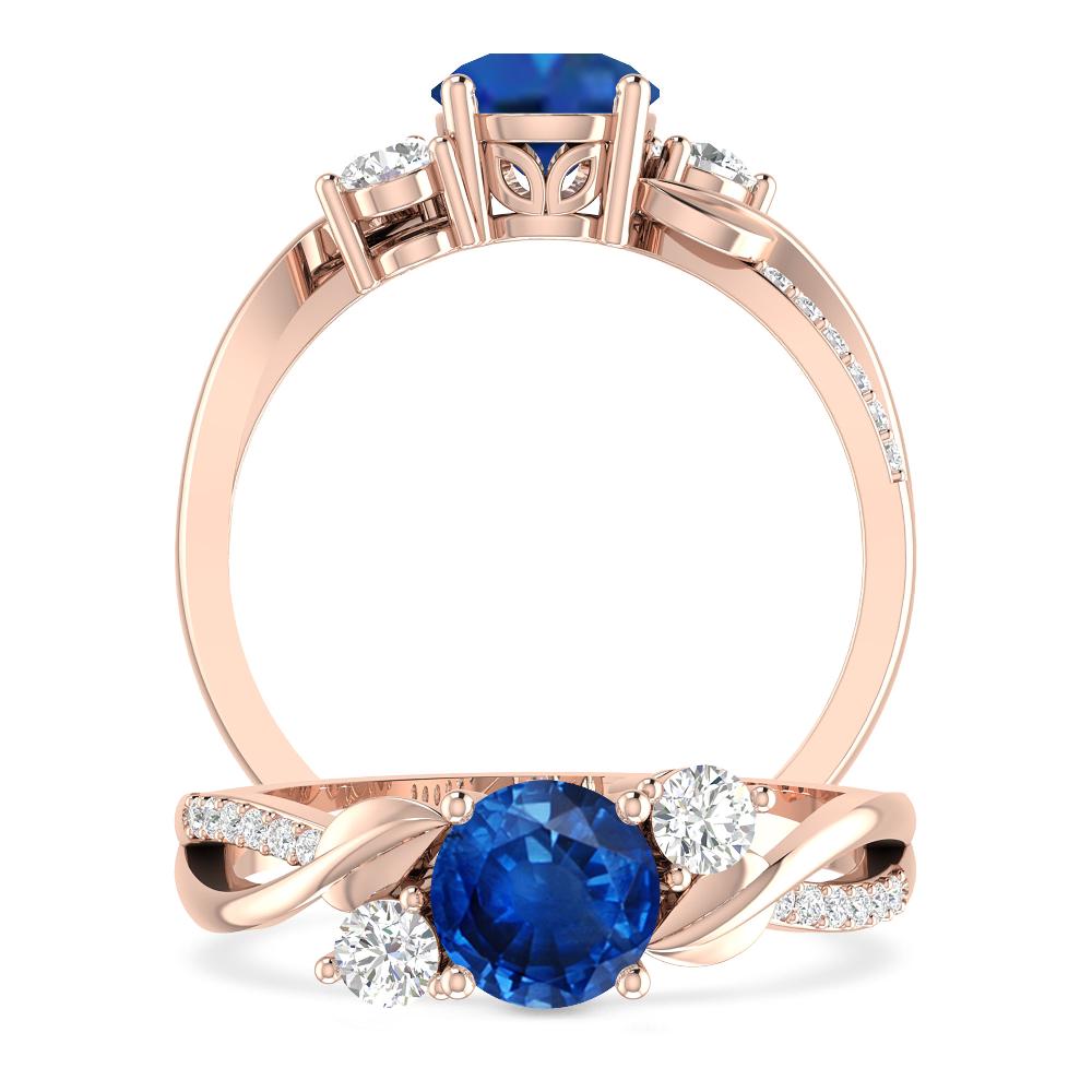 Rose Gold - Sapphire