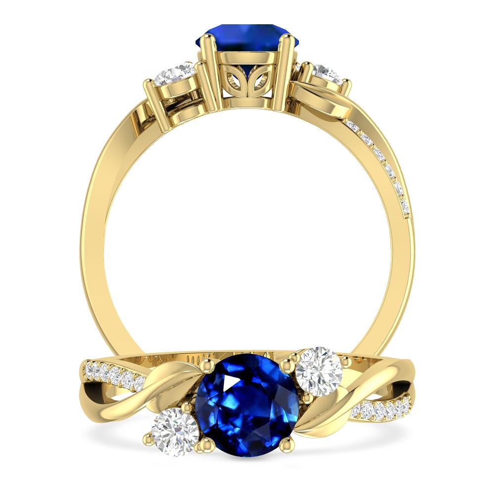 Yellow Gold - Sapphire