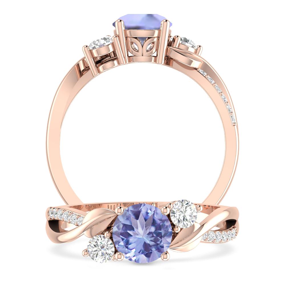 Rose Gold - Tanzanite