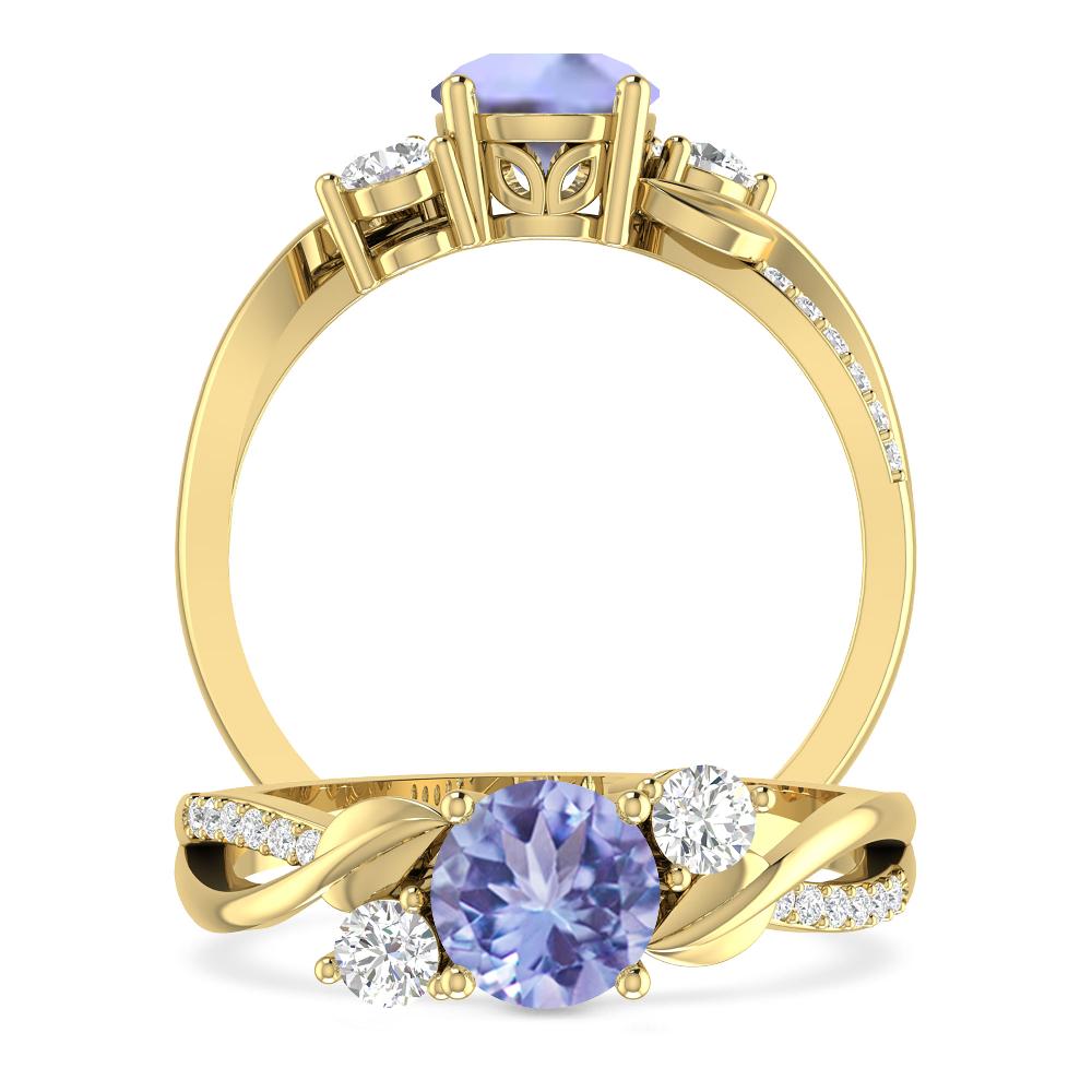 Yellow Gold - Tanzanite