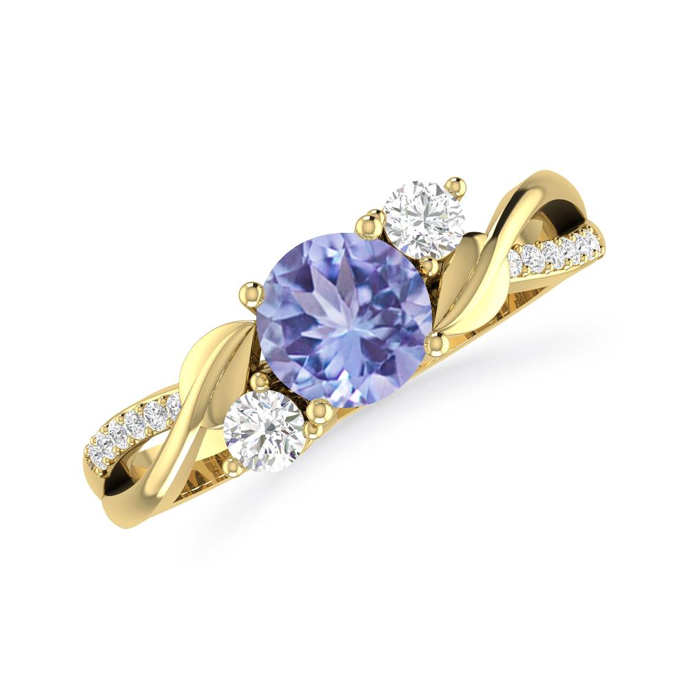 Yellow Gold - Tanzanite