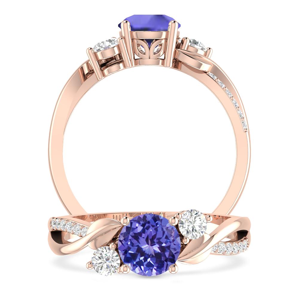 Rose Gold - Tanzanite