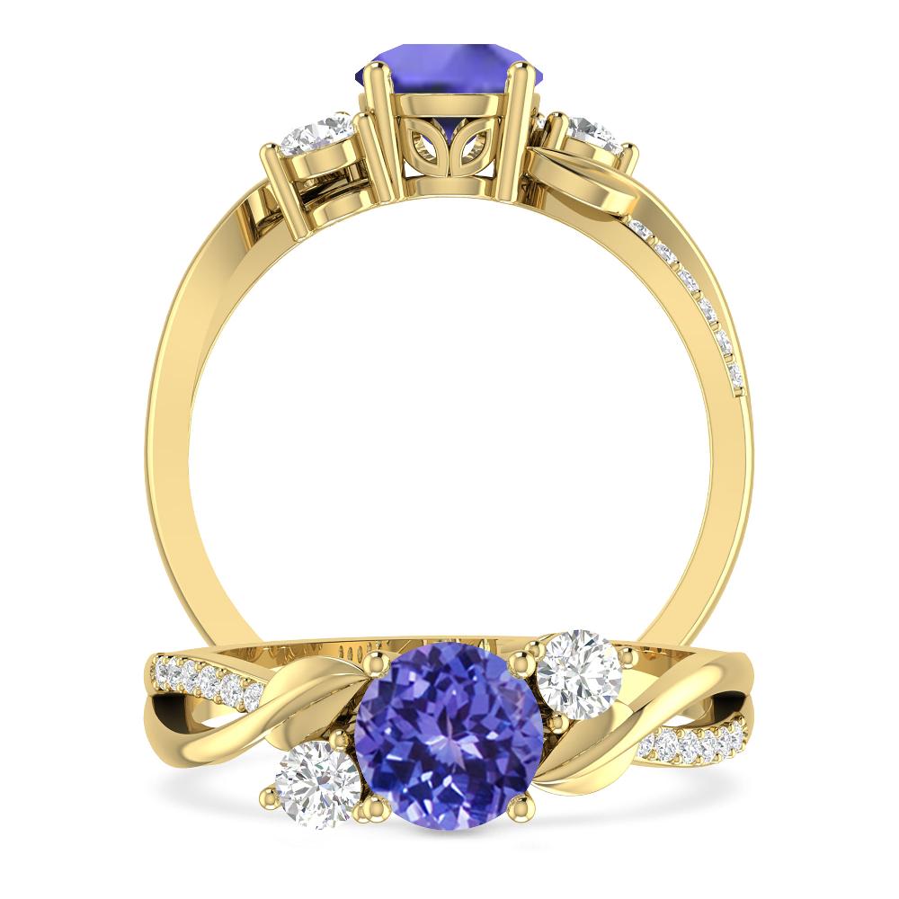 Yellow Gold - Tanzanite