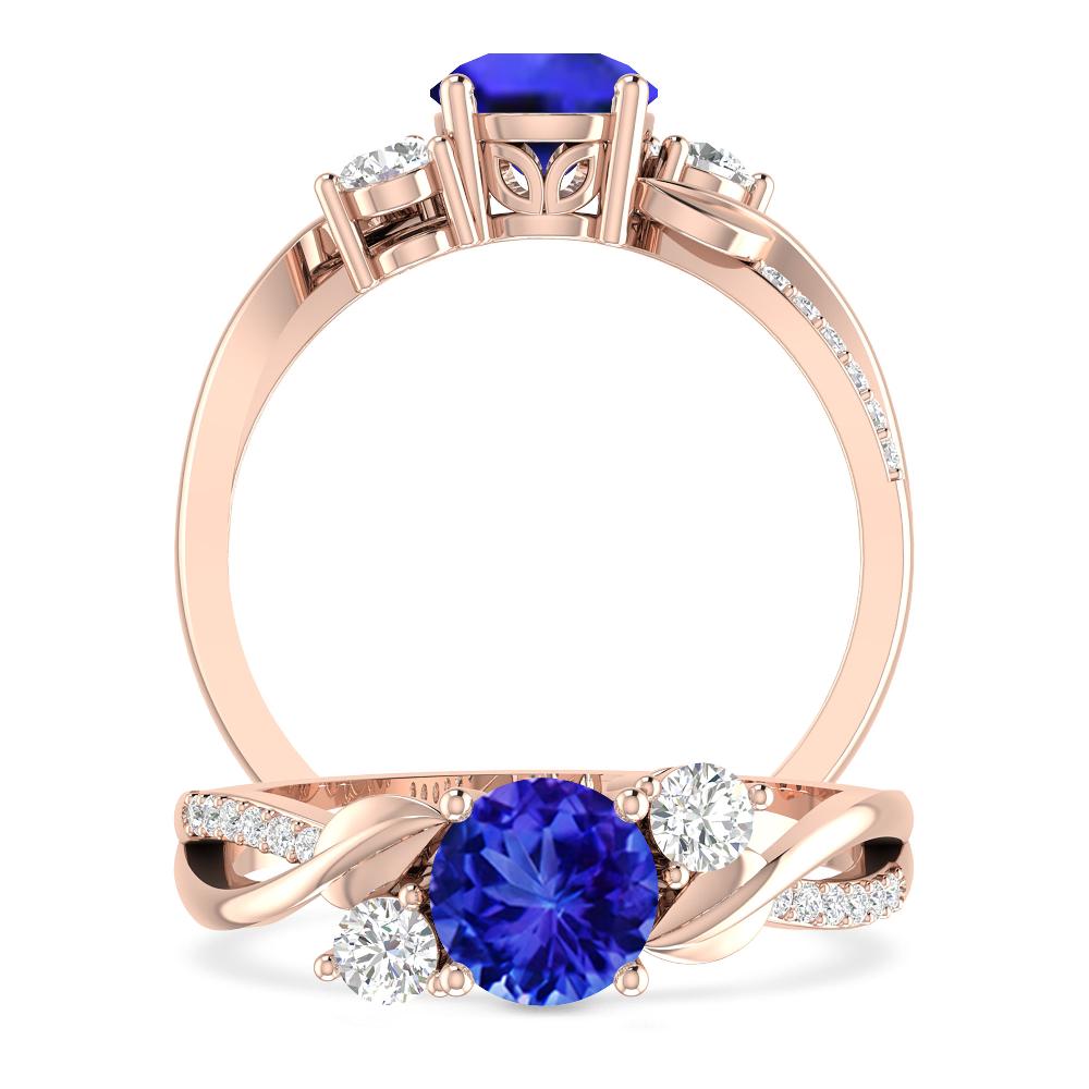 Rose Gold - Tanzanite