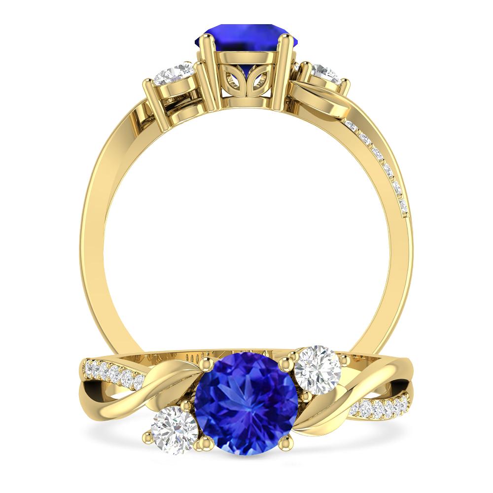 Yellow Gold - Tanzanite