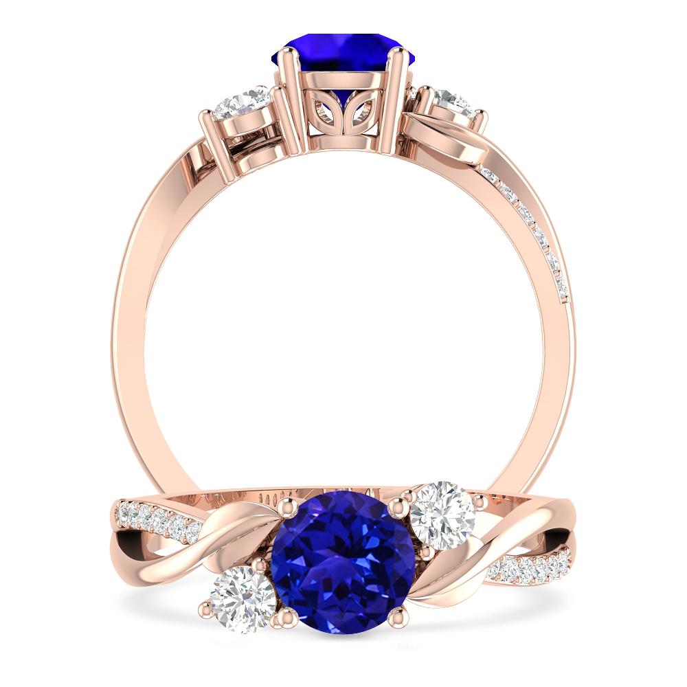 Rose Gold - Tanzanite