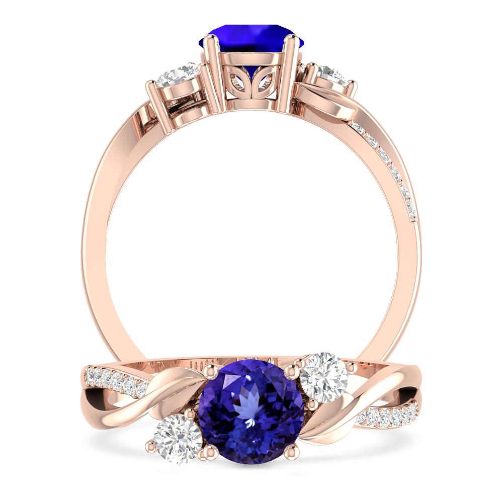 Rose Gold - Tanzanite