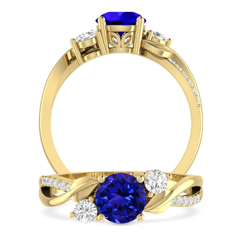 Yellow Gold - Tanzanite