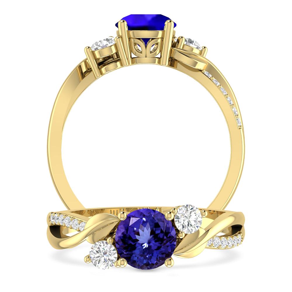 Yellow Gold - Tanzanite