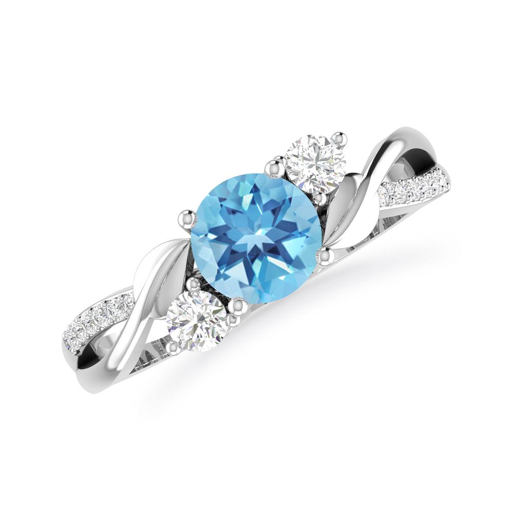 White Gold - Blue Topaz