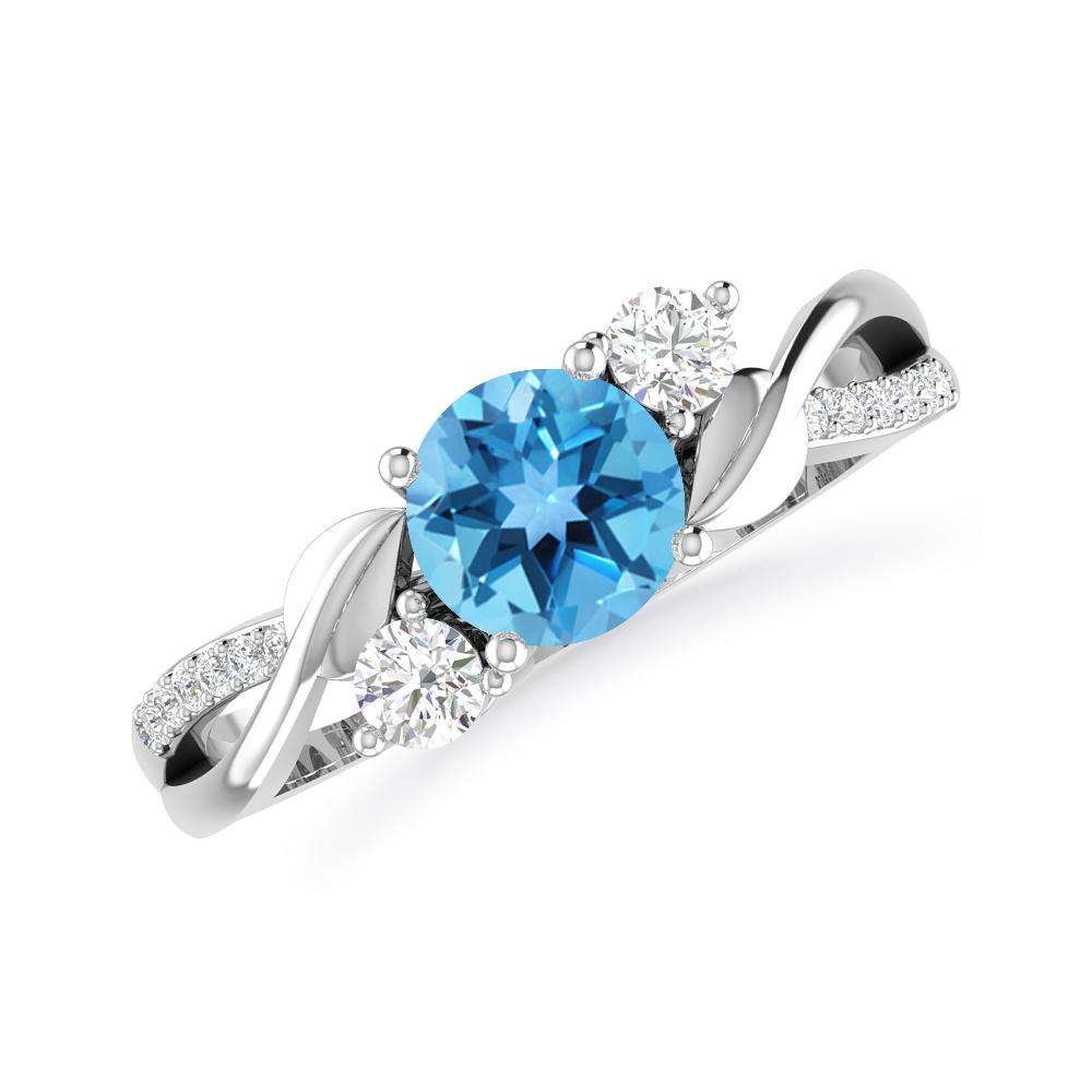 White Gold - Blue Topaz