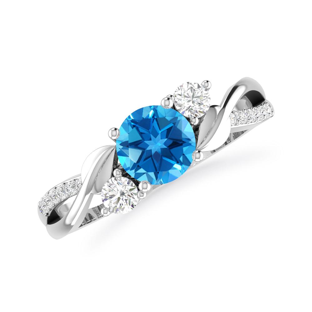 White Gold - Blue Topaz