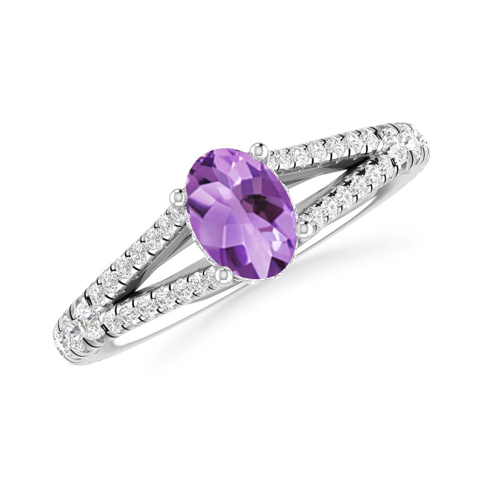 White Gold - Amethyst