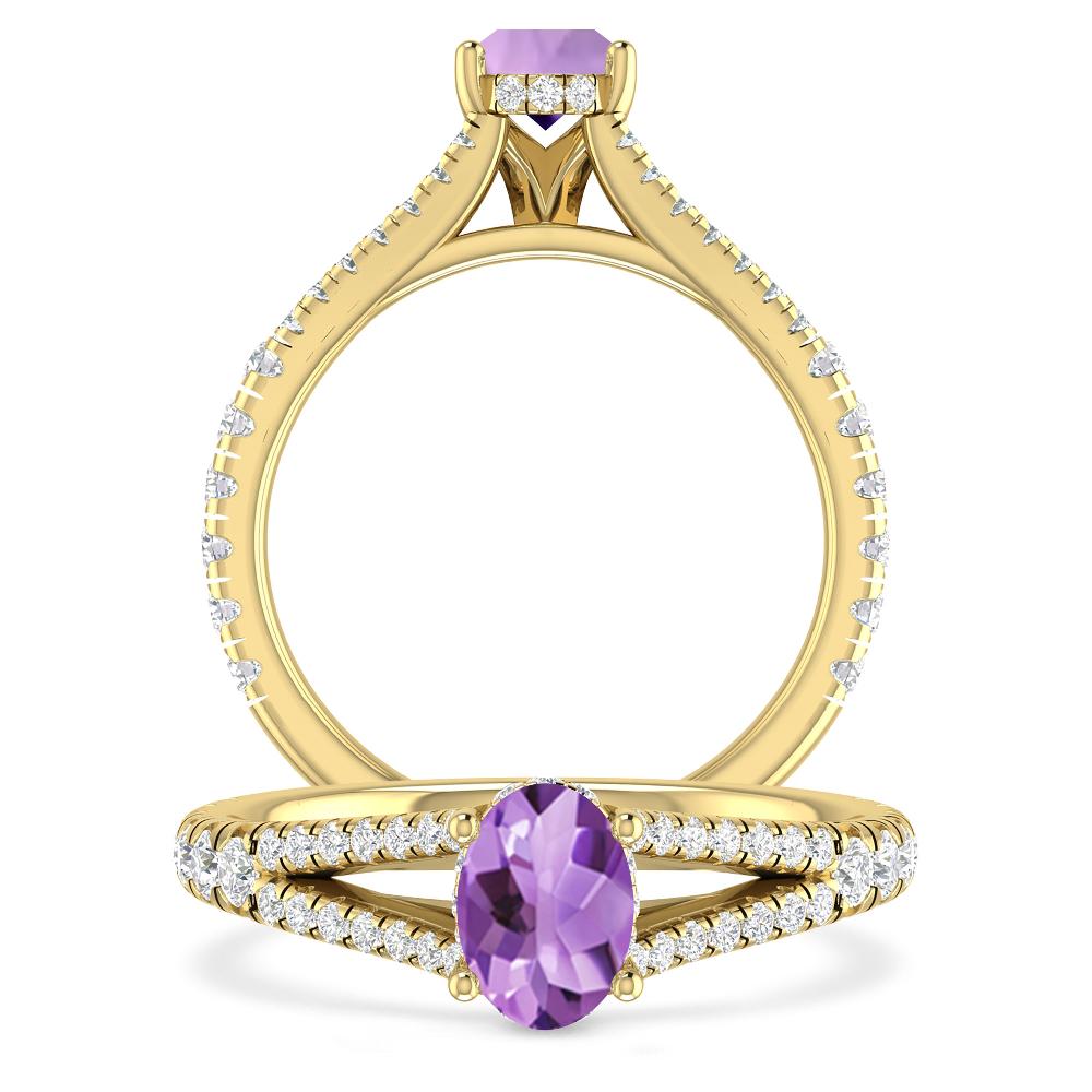 Yellow Gold - Amethyst