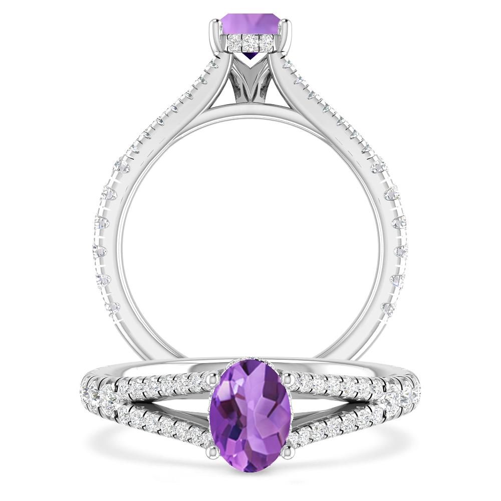 White Gold - Amethyst