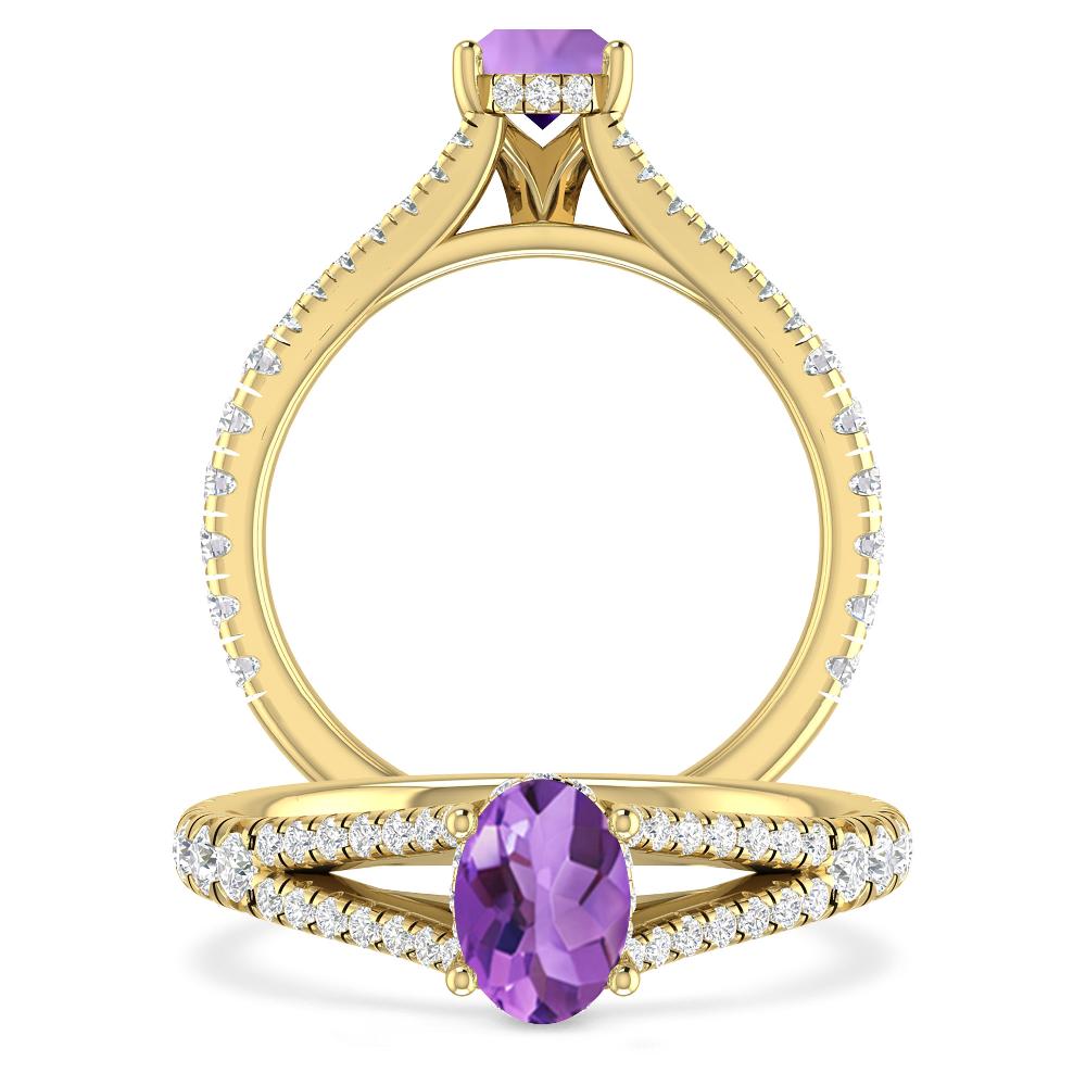 Yellow Gold - Amethyst